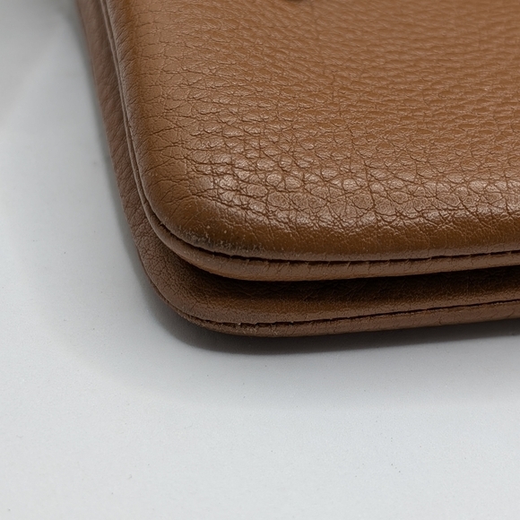 Coach brown Pebbled Leather Double Zip Wristlet - Picture 3 of 10